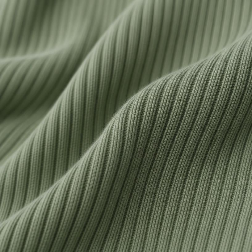 Close-up of lightweight ribbed modal fabric texture