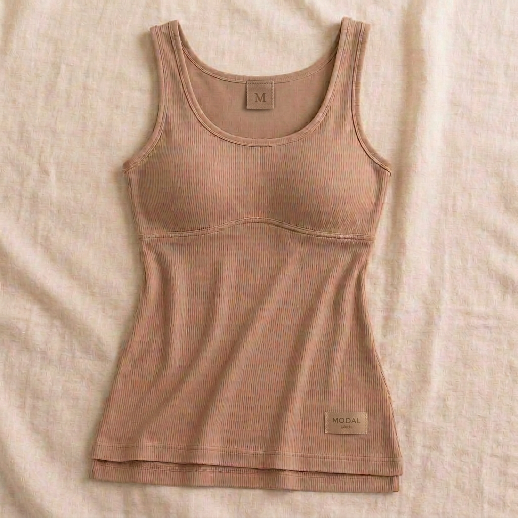 Modal singlet with a tonal sewn MODAL LABEL hem tag